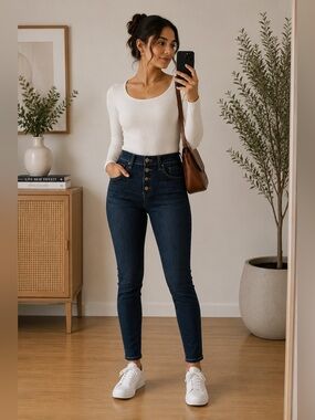 Big Star Women's High Rise Dark Blue Jeans